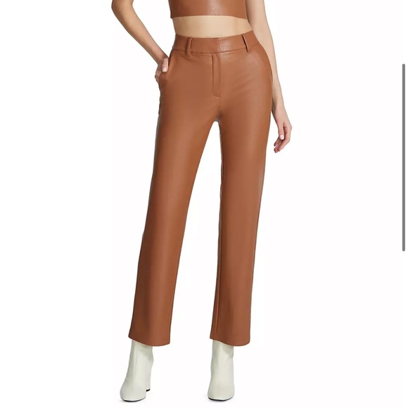 Commando Faux Leather trousers size medium color cocoanew with
